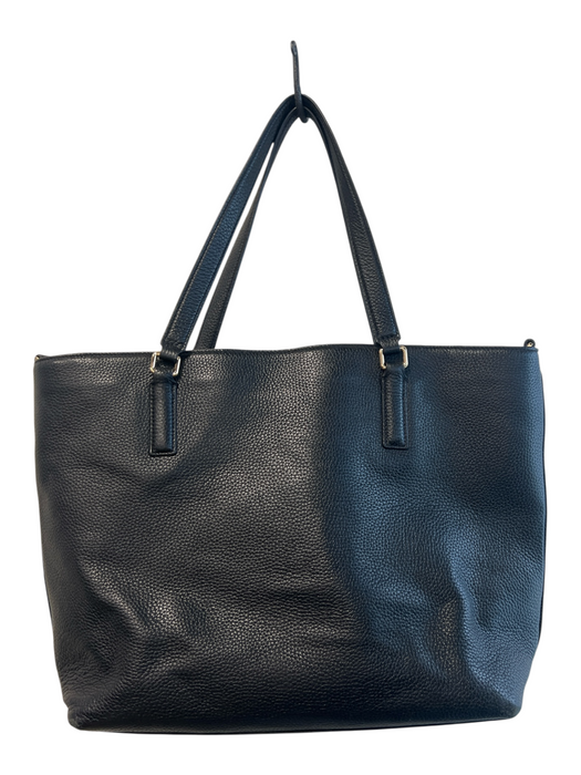 Tory Burch Black Leather 2 Handles Gold Hardware Tassel Bag Black / M