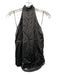 Cami NYC Size M Dark Grey Silk Halter Neck Lace Detail Satin Top Dark Grey / M