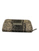 Versace Collection Grey Leather Snake Embossed Zip Close Wallets Grey