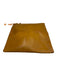 Clare V Mustard Yellow Leather Solid Zip Close Flap Clutch Mustard Yellow