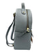 Calpak Blue Leather Zip Close Adjustable Strap Saffiano Whip Stitch Backpack Blue