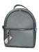 Calpak Blue Leather Zip Close Adjustable Strap Saffiano Whip Stitch Backpack Blue