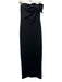 Black Halo Eve Size 6 Black Poly Blend Sleeveless Floor Length Satin Gown Black / 6