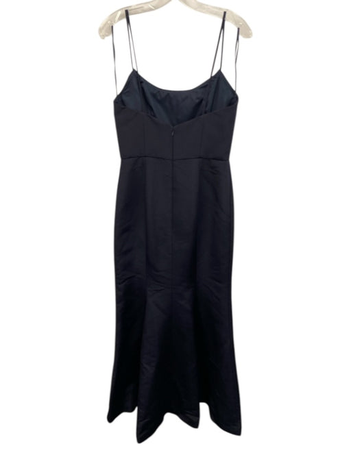Amsale Size 8 Navy Polyester Mermaid Zip Back Straps floor length Gown Navy / 8