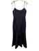 Amsale Size 8 Navy Polyester Mermaid Zip Back Straps floor length Gown Navy / 8