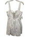 Staud Size 8 White Cotton Blend Lace Up Mini Sleeveless Dress White / 8