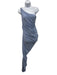 Norma Kamali Size M/36 Blue Poly Blend Asymmetric Maxi Ruched One Shoulder Dress Blue / M/36