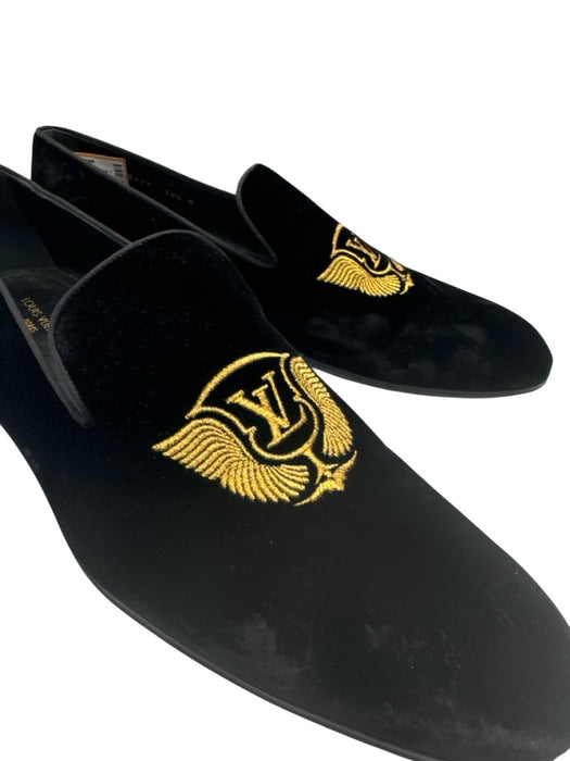 Louis Vuitton Shoe Size 10.5 AS IS Black Suede Solid Loafer Men's Shoes Black / 10.5