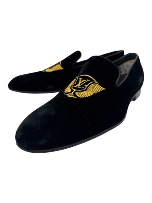 Louis Vuitton Shoe Size 10.5 AS IS Black Suede Solid Loafer Men's Shoes Black / 10.5
