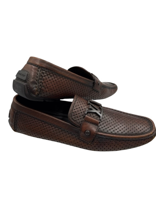 Louis Vuitton Shoe Size 12 AS IS Brown Leather Solid Loafer Men's Shoes Brown / 12
