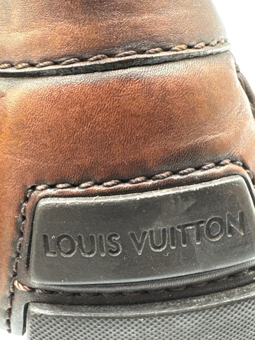 Louis Vuitton Shoe Size 12 AS IS Brown Leather Solid Loafer Men's Shoes Brown / 12