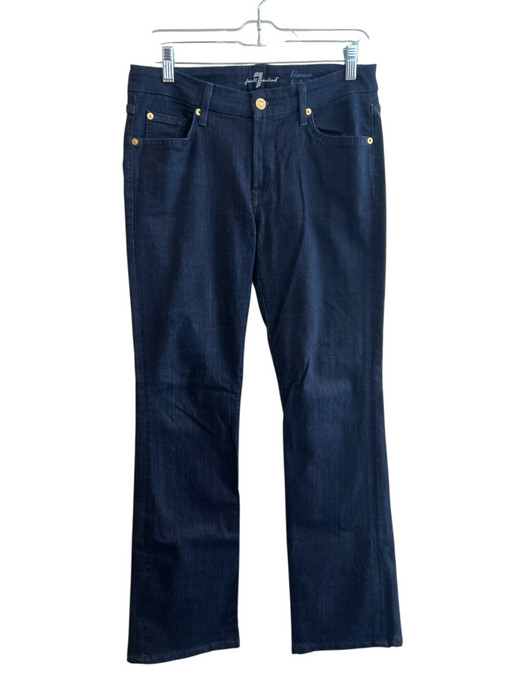 7 For All Mankind Size 30 Dark Wash Cotton Blend Low Rise Zip Fly 5 Pocket Jeans Dark Wash / 30