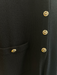 St John Size 10 Black No Fabric Tag Side Pockets Long Sleeve Gold Buttons Dress Black / 10