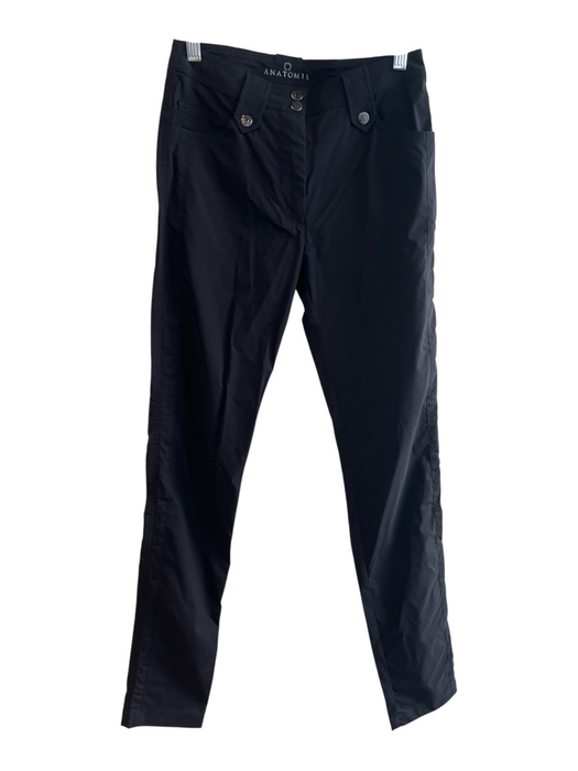Anatomie Size XS Black Polyamide & Elastane Low Rise Solid Zip Fly Pants Black / XS