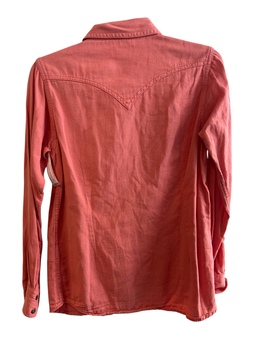 Ariat Size S coral 100% Cotton Button Down Front Pockets Collared Top coral / S