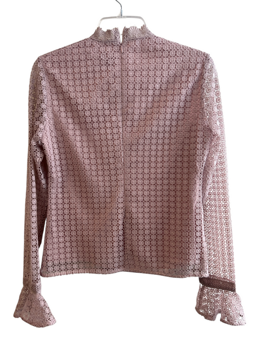 Rachel Parcell Size S Purple Polyester Back Zip Long Sleeve cutout accents Top Purple / S