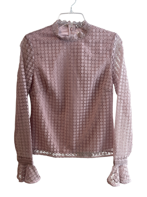 Rachel Parcell Size S Purple Polyester Back Zip Long Sleeve cutout accents Top Purple / S