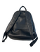 Tumi Black Leather Silver Hardware Multi Pockets Adjustable Strap Backpack Black