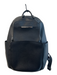 Tumi Black Leather Silver Hardware Multi Pockets Adjustable Strap Backpack Black