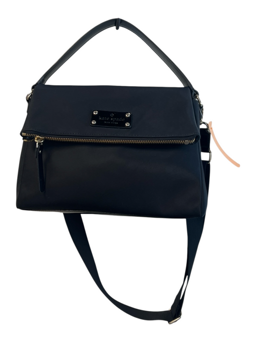 Kate Spade Black Nylon Leather Handle Crossbody Gold Tone Hardware Bag Black / S