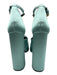 Versace Shoe Size 39.5 Seafoam Green Satin Leather Rhinestone Square Toe Pumps Seafoam Green / 39.5