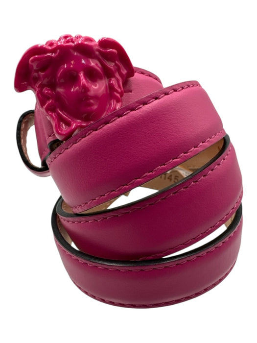 Versace Hot pink Leather Medusa Peg Buckle Belts Hot pink / 32