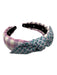 Lele Sadoughi Pink, Blue, Teal Cotton Checkered Floral Headband Pink, Blue, Teal