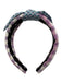 Lele Sadoughi Pink, Blue, Teal Cotton Checkered Floral Headband Pink, Blue, Teal