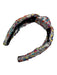 Lele Sadoughi Silver & Multi Metallic & Polyester Fringe Knot Swiss Dot Headband Silver & Multi
