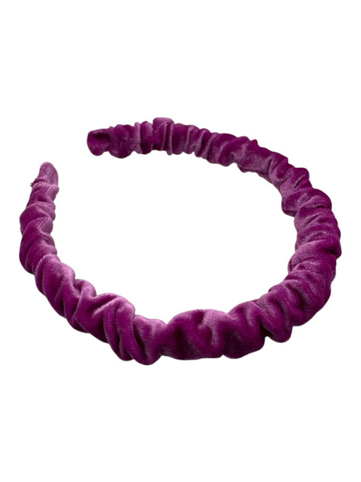 Lele Sadoughi Pink Purple Velvet Scrunch Detail Ruched Thin Headband Pink Purple