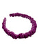 Lele Sadoughi Pink Purple Velvet Scrunch Detail Ruched Thin Headband Pink Purple