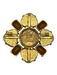 Chanel Pearl & Gold Metal Stone embossed Broach Accessories - Women Pearl & Gold