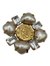 Chanel Pearl & Gold Metal Stone embossed Broach Accessories - Women Pearl & Gold