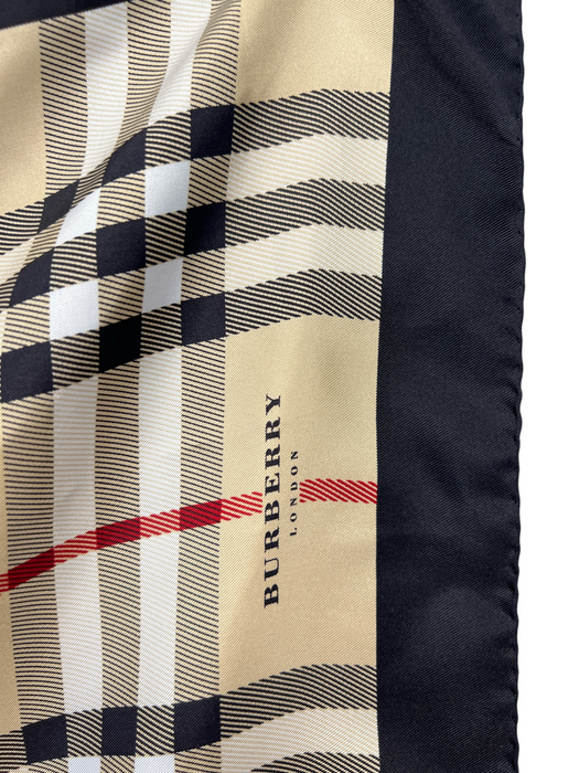 Burberry Brown & Multi Silk Square Burberry print Scarf scarf Brown & Multi / L