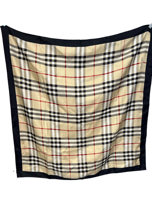 Burberry Brown & Multi Silk Square Burberry print Scarf scarf Brown & Multi / L