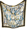 Gucci Blue & Yellow Multi Print Silk Gucci Print Square scarf Blue & Yellow Multi Print / M