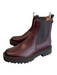Sam Edelman Shoe Size 9 Dark Burgundy Leather Squarish Toe Above Ankle Booties Dark Burgundy / 9