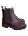 Sam Edelman Shoe Size 9 Dark Burgundy Leather Squarish Toe Above Ankle Booties Dark Burgundy / 9