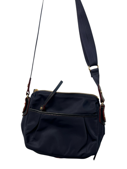 MZ Wallace Navy Nylon Gold hardware Shoulder & Crossbody Straps Zippers Bag Navy / Small