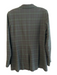 Babaton Size 8 Navy & Green Polyester Blend Plaid Double Breast Blazer Navy & Green / 8