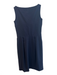 Alexander McQueen Size 46 Navy Wool & Polymide Pleated Pintuck Side Zip Dress Navy / 46
