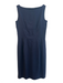 Alexander McQueen Size 46 Navy Wool & Polymide Pleated Pintuck Side Zip Dress Navy / 46