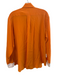 Burberry Size 6 Orange 100% Silk Gold Tone Hardware solid color Long Sleeve Top Orange / 6