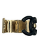 Chanel Goldtone & black Metal Leather Gold Plated cuff Interlocking CC Bracelet Goldtone & black