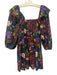 Cleobella Size S Black, Pink, Multi Cotton Puff 3/4 Sleeve Smocked Bodice Dress Black, Pink, Multi / S