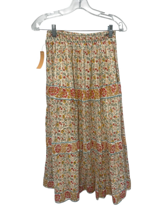 Cleobella Size M/S Yellow, Blue, Pink Cotton Puff 3/4 Sleeve Smocked Skirt Set Yellow, Blue, Pink / M/S