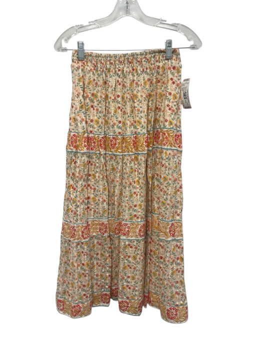 Cleobella Size M/S Yellow, Blue, Pink Cotton Puff 3/4 Sleeve Smocked Skirt Set Yellow, Blue, Pink / M/S