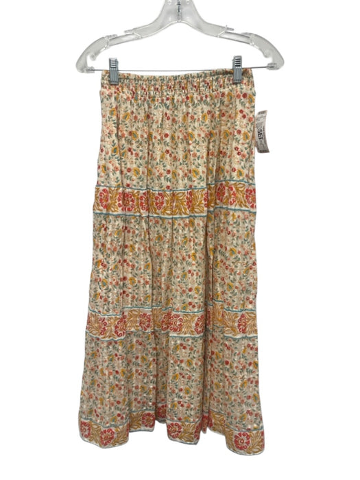 Cleobella Size M/S Yellow, Blue, Pink Cotton Puff 3/4 Sleeve Smocked Skirt Set Yellow, Blue, Pink / M/S