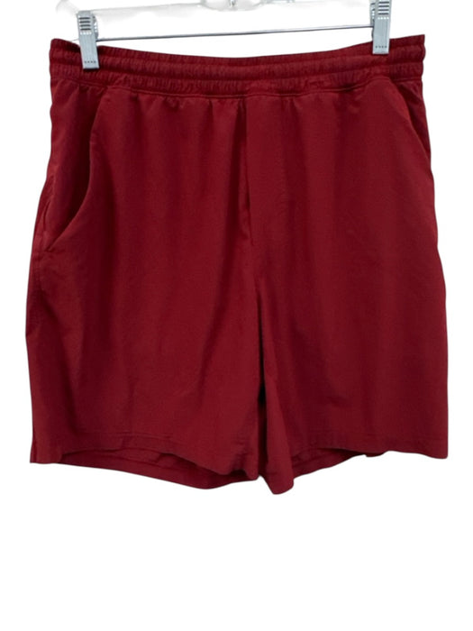 Lululemon Size Est L Red Nylon Solid Athleisure Men's Shorts Red / Est L