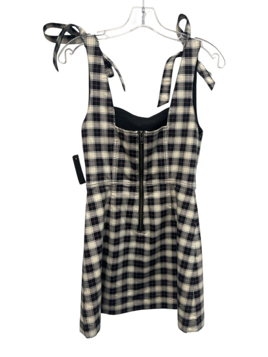 Alice + Olivia Size 4 Cream, Black, Red Print Cotton & Polyester Mini Dress Cream, Black, Red Print / 4